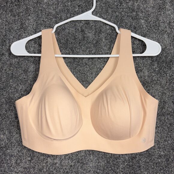 Honeylove V-neck Wireless Support Smothing Bra 38B C Tan Softform - Picture 1 of 4